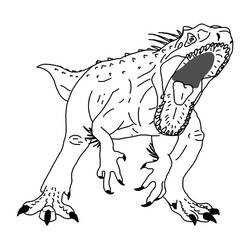 Раскраски: Индоминус Рекс - Бесплатные раскраски для печати