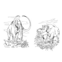Раскраска: Мамонт (Доисторические Животные) #19282 - Бесплатные раскраски для печати