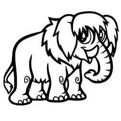 Раскраска: Мамонт (Доисторические Животные) #212515 - Бесплатные раскраски для печати