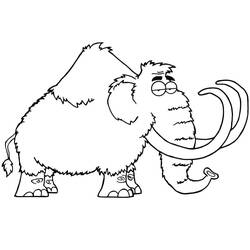 Раскраска: Мамонт (Доисторические Животные) #212528 - Бесплатные раскраски для печати