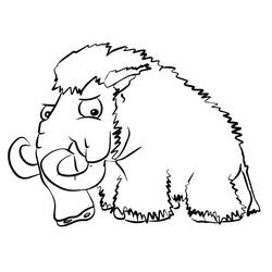 Раскраска: Мамонт (Доисторические Животные) #212529 - Бесплатные раскраски для печати