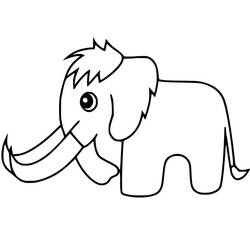 Раскраска: Мамонт (Доисторические Животные) #212544 - Бесплатные раскраски для печати