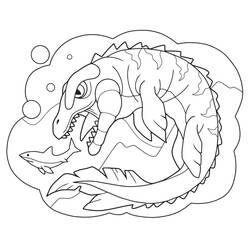 Раскраска: Мозазавр (Доисторические Животные) #218375 - Бесплатные раскраски для печати
