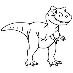 Раскраска: Тираннозавр (Доисторические Животные) #180069 - Бесплатные раскраски для печати