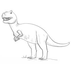 Раскраска: Тираннозавр (Доисторические Животные) #180074 - Бесплатные раскраски для печати