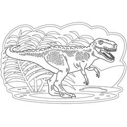 Раскраска: Тираннозавр (Доисторические Животные) #180082 - Бесплатные раскраски для печати