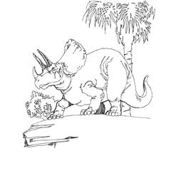 Раскраска: Трицератопс (Доисторические Животные) #211933 - Бесплатные раскраски для печати