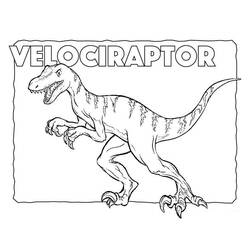 Раскраска: Велоцираптор (Доисторические Животные) #214485 - Бесплатные раскраски для печати