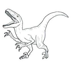 Раскраска: Велоцираптор (Доисторические Животные) #214486 - Бесплатные раскраски для печати