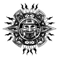 Раскраска: Ацтекская мифология (Религия и Мифология) #111623 - Бесплатные раскраски для печати