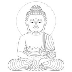 Раскраска: Будда (Религия и Мифология) #216111 - Бесплатные раскраски для печати