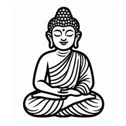 Раскраска: Будда (Религия и Мифология) #216119 - Бесплатные раскраски для печати