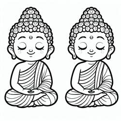 Раскраска: Будда (Религия и Мифология) #216123 - Бесплатные раскраски для печати