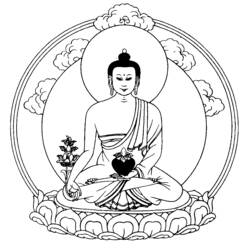 Раскраска: Индуистская мифология: Будда (Религия и Мифология) #89522 - Бесплатные раскраски для печати