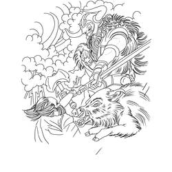 Раскраска: Скандинавская мифология (Религия и Мифология) #110689 - Бесплатные раскраски для печати