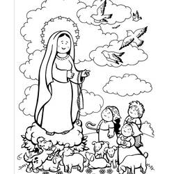 Раскраска: Богоматерь Лурдская (Религия и Мифология) #193951 - Бесплатные раскраски для печати