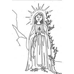 Раскраска: Богоматерь Лурдская (Религия и Мифология) #193952 - Бесплатные раскраски для печати
