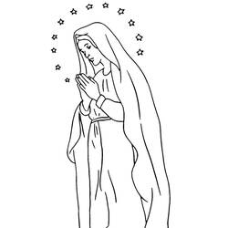 Раскраска: Богоматерь Лурдская (Религия и Мифология) #193954 - Бесплатные раскраски для печати