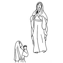 Раскраска: Богоматерь Лурдская (Религия и Мифология) #193957 - Бесплатные раскраски для печати