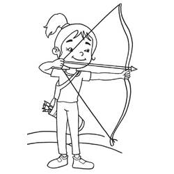 Раскраска: Стрельба из лука (Спорт) #173843 - Бесплатные раскраски для печати