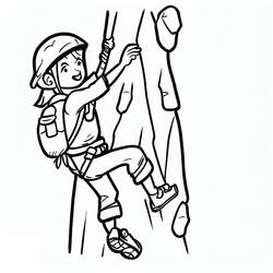 Раскраска: Скалолазание (Спорт) #191207 - Бесплатные раскраски для печати