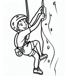 Раскраска: Скалолазание (Спорт) #191225 - Бесплатные раскраски для печати