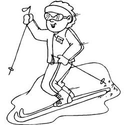Раскраска: Лыжи (Спорт) #198410 - Бесплатные раскраски для печати