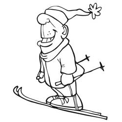 Раскраска: Лыжи (Спорт) #198413 - Бесплатные раскраски для печати