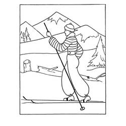 Раскраска: Лыжи (Спорт) #198416 - Бесплатные раскраски для печати