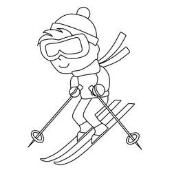 Раскраска: Лыжи (Спорт) #198418 - Бесплатные раскраски для печати