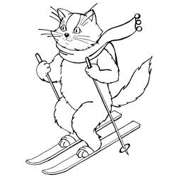 Раскраска: Лыжи (Спорт) #198422 - Бесплатные раскраски для печати