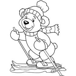 Раскраска: Лыжи (Спорт) #198434 - Бесплатные раскраски для печати