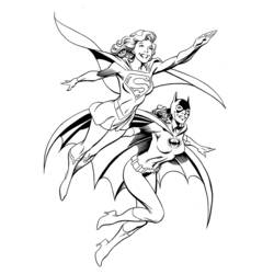 Раскраска: Бэтгёрл (Супергерои и Суперзлодеи) #77733 - Бесплатные раскраски для печати