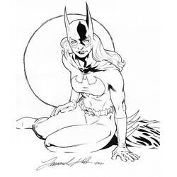 Раскраска: Бэтгёрл (Супергерои и Суперзлодеи) #77749 - Бесплатные раскраски для печати