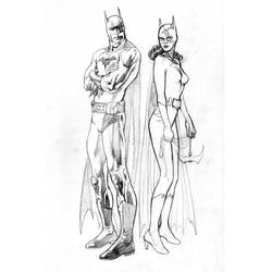 Раскраска: Бэтгёрл (Супергерои и Суперзлодеи) #77764 - Бесплатные раскраски для печати