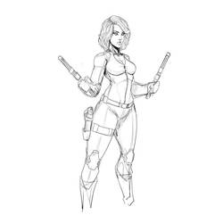 Раскраска: Чёрная вдова (Супергерои и Суперзлодеи) #198275 - Бесплатные раскраски для печати