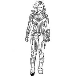 Раскраски: Капитан Марвел - Бесплатные раскраски для печати