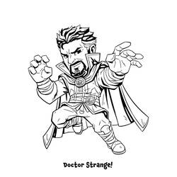 Раскраски: Доктор Стрэндж - Бесплатные раскраски для печати