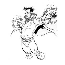 Раскраска: Доктор Стрэндж (Супергерои и Суперзлодеи) #211421 - Бесплатные раскраски для печати