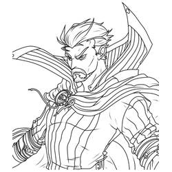 Раскраска: Доктор Стрэндж (Супергерои и Суперзлодеи) #211430 - Бесплатные раскраски для печати