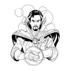 Раскраска: Доктор Стрэндж (Супергерои и Суперзлодеи) #211436 - Бесплатные раскраски для печати