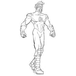 Раскраска: Зелёный фонарь (Супергерои и Суперзлодеи) #81298 - Бесплатные раскраски для печати