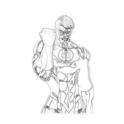 Раскраска: Зелёный фонарь (Супергерои и Суперзлодеи) #81351 - Бесплатные раскраски для печати