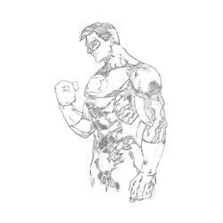 Раскраска: Зелёный фонарь (Супергерои и Суперзлодеи) #81356 - Бесплатные раскраски для печати