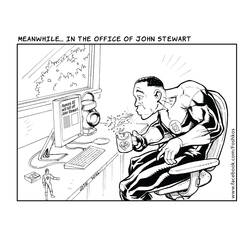 Раскраска: Зелёный фонарь (Супергерои и Суперзлодеи) #81436 - Бесплатные раскраски для печати