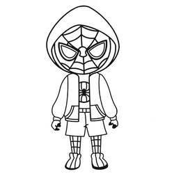 Раскраска: Майлз Моралес (Супергерои и Суперзлодеи) #212076 - Бесплатные раскраски для печати