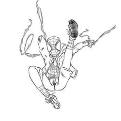 Раскраска: Майлз Моралес (Супергерои и Суперзлодеи) #212084 - Бесплатные раскраски для печати