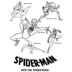 Раскраска: Майлз Моралес (Супергерои и Суперзлодеи) #212091 - Бесплатные раскраски для печати