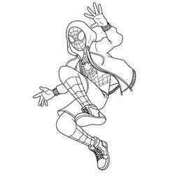 Раскраска: Майлз Моралес (Супергерои и Суперзлодеи) #212098 - Бесплатные раскраски для печати