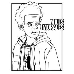 Раскраска: Майлз Моралес (Супергерои и Суперзлодеи) #212101 - Бесплатные раскраски для печати